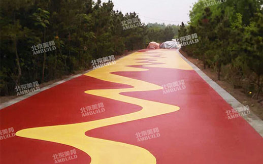 彩色混凝土綠道路面施工后 移動端